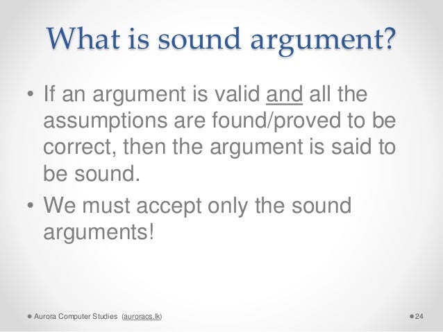 what is a sound argument in critical thinking