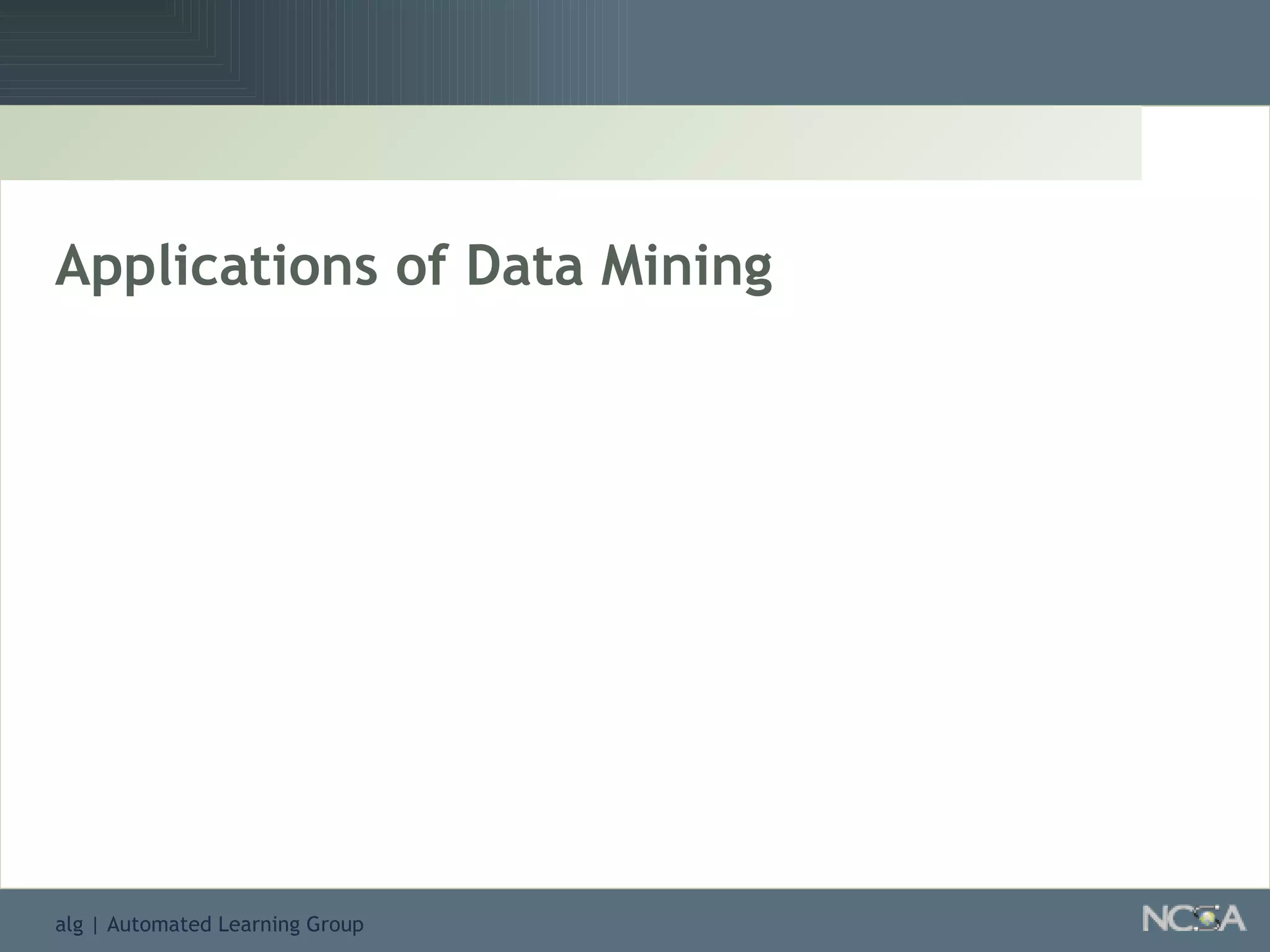 Applications of Data Mining 