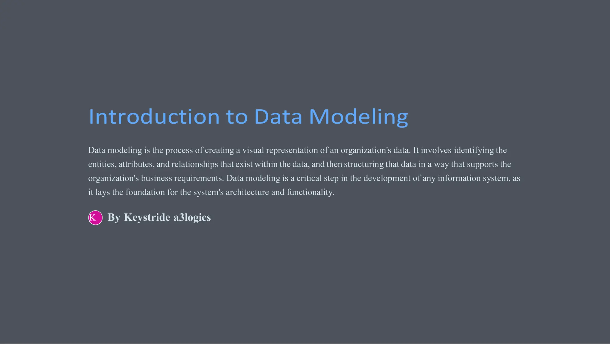 Introduction-to-Data-Modeling | PPT