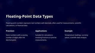 Data Types -Introduction to Data types-Data Types-Types of Data | PPT