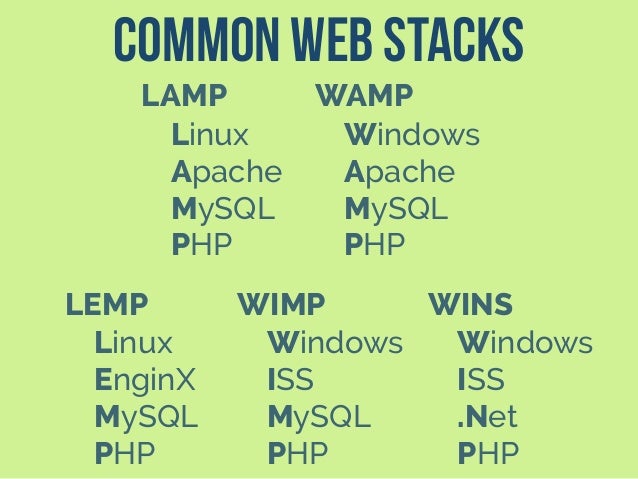 Common Web Stacks Lamp Linux Common Web Stacks Lamp Linux