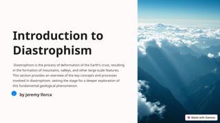 What is Diastrophism and types of it pptx | PPTX