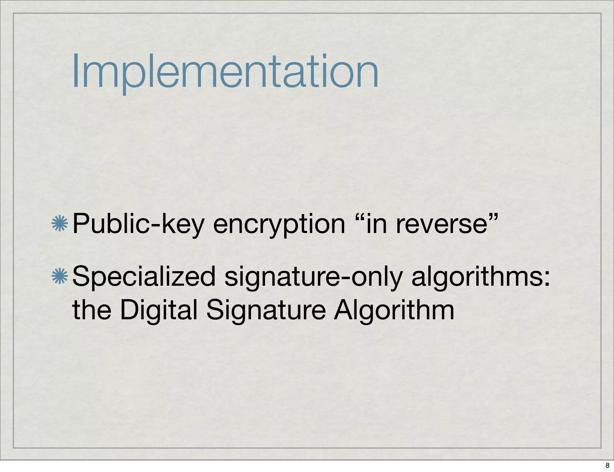 Introduction To Digital Signatures