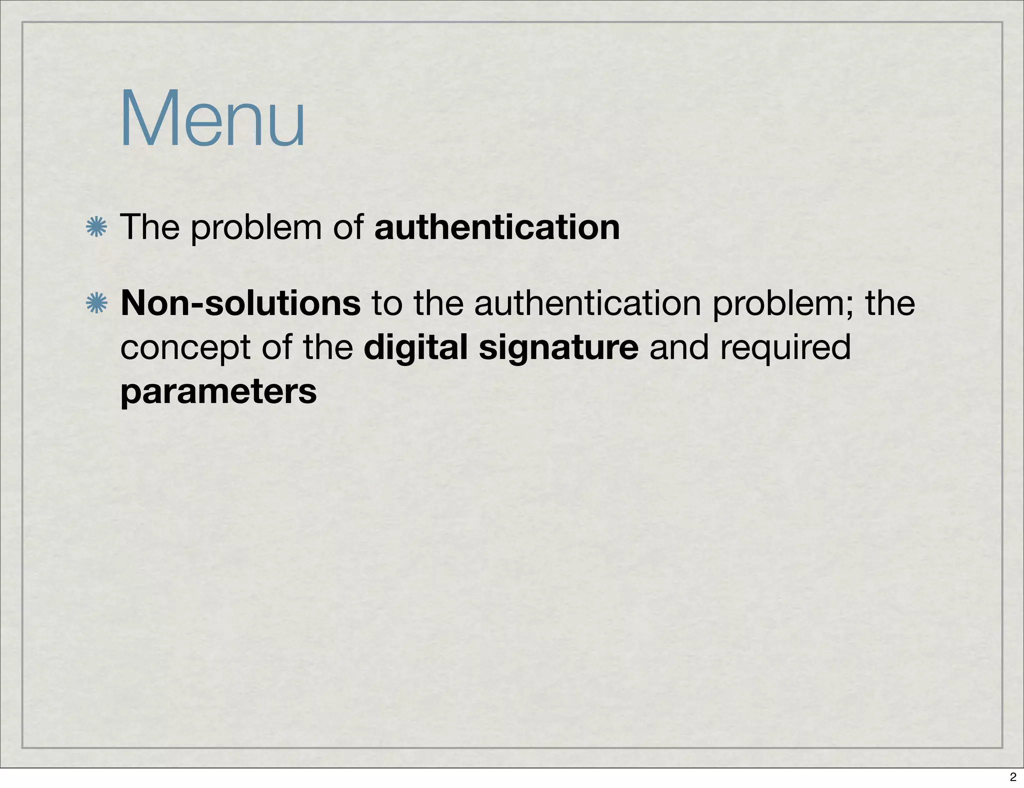 Introduction To Digital Signatures