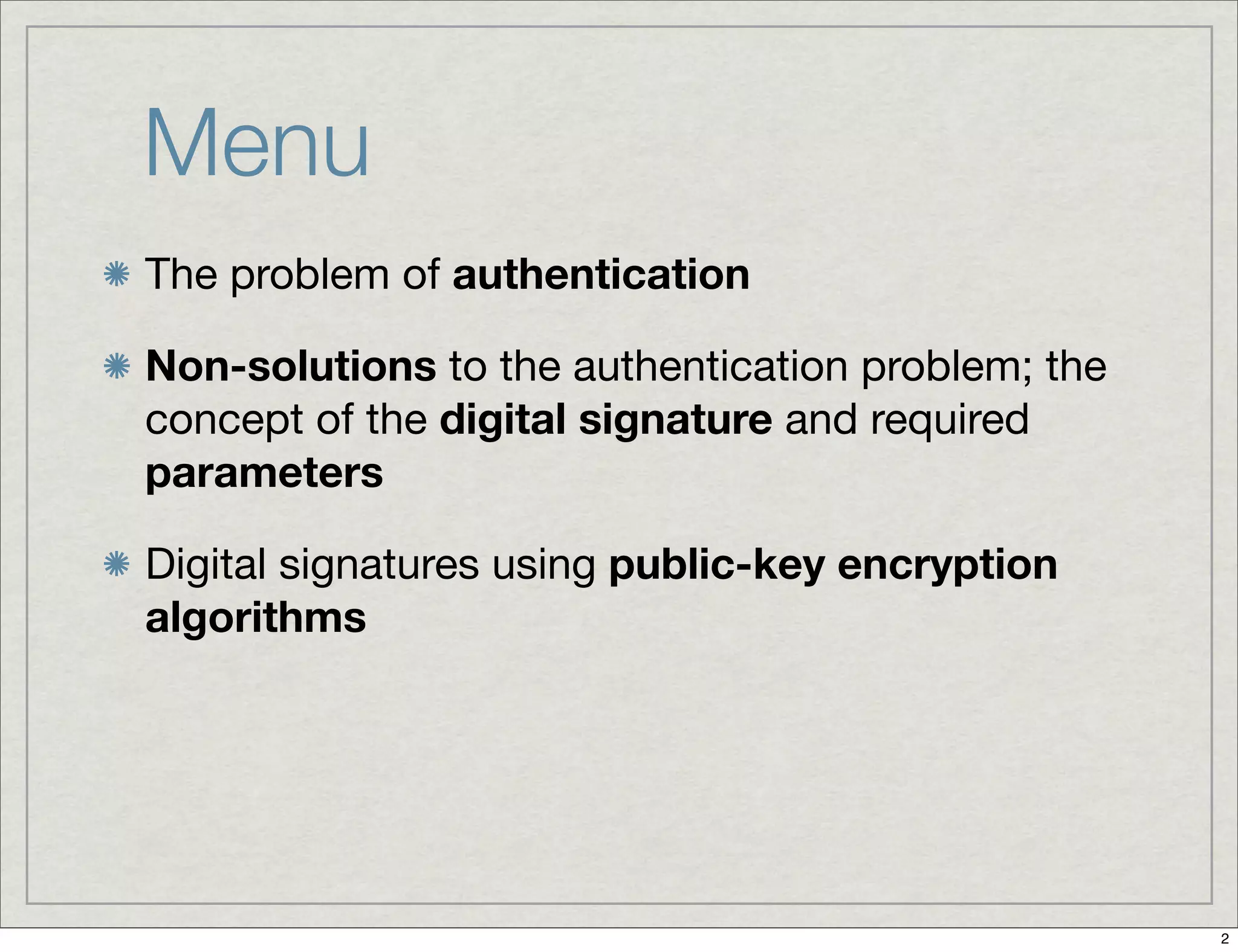 Introduction To Digital Signatures