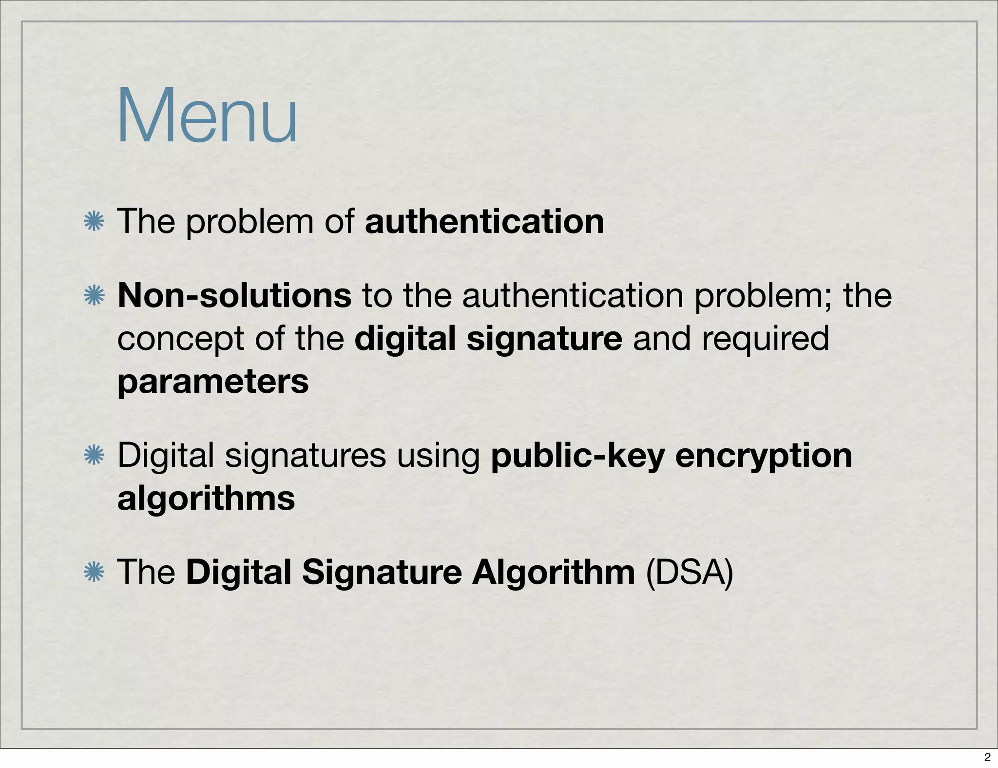 Introduction To Digital Signatures