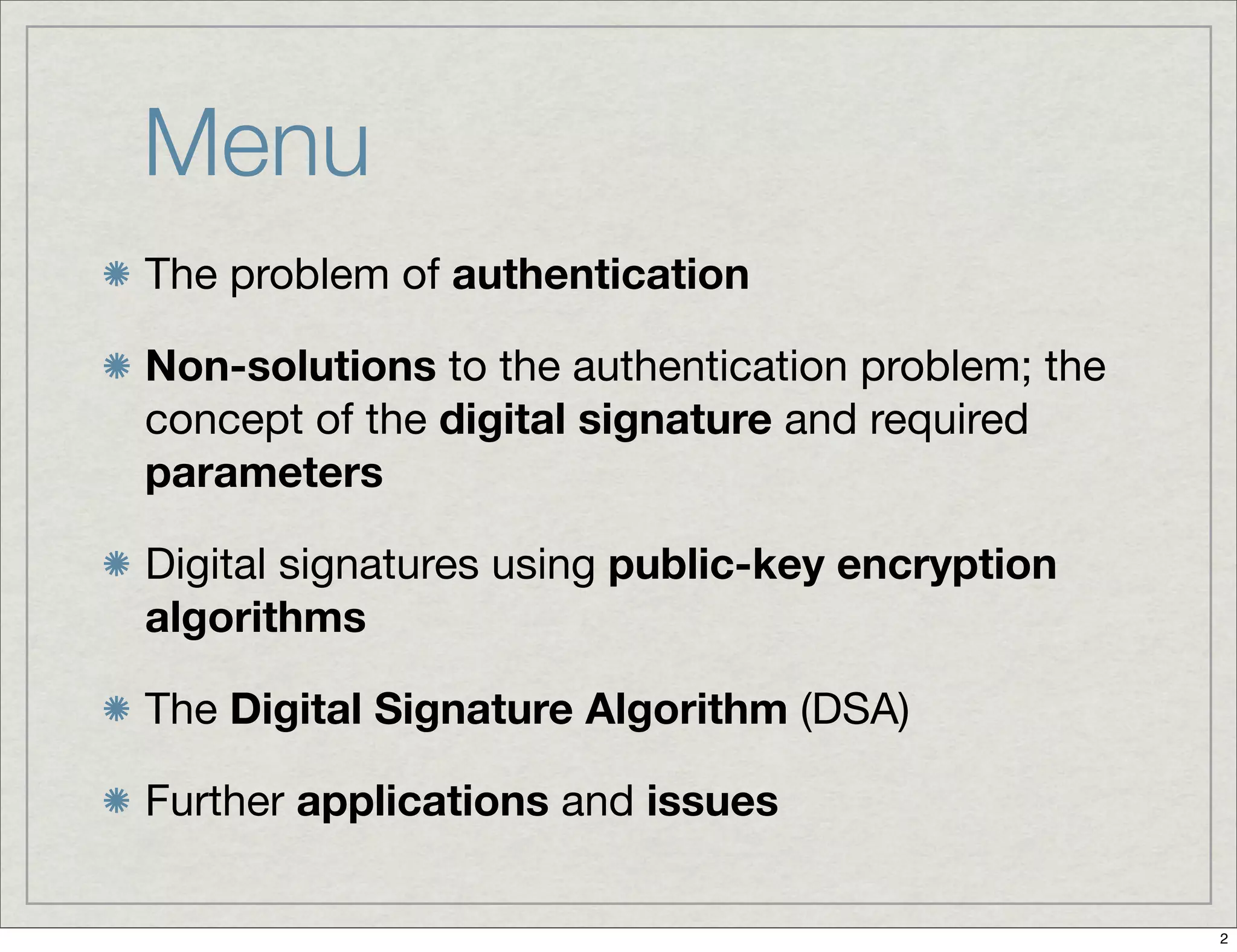 Introduction To Digital Signatures