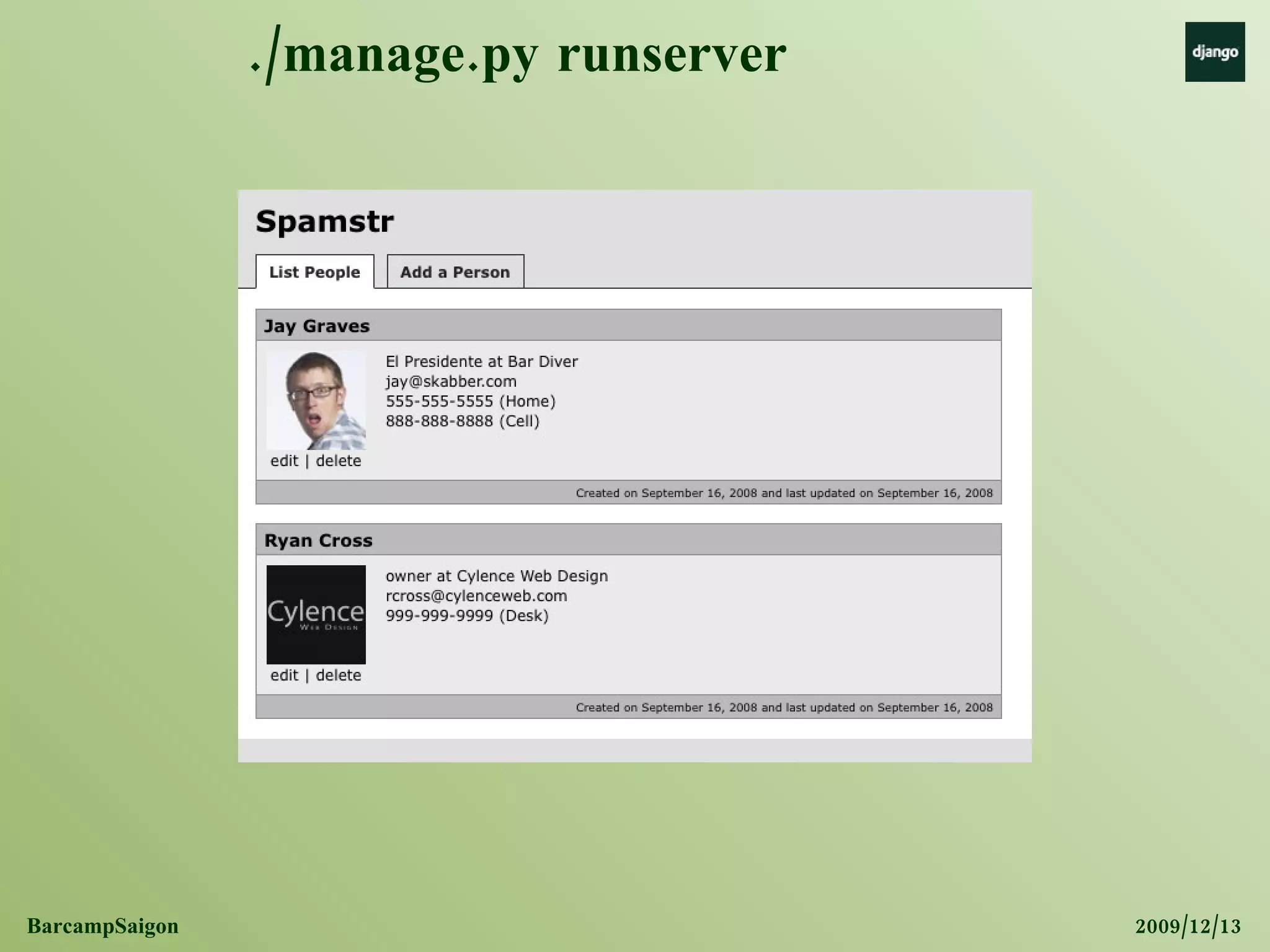 ./manage.py runserver