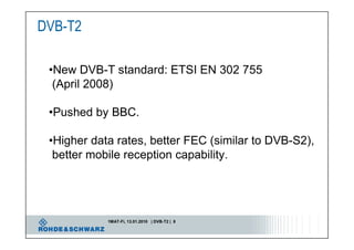 Introduction to DVB T2 "Second Generation Digital Terrestrial Video ...