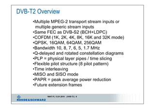 Introduction to DVB T2 "Second Generation Digital Terrestrial Video ...