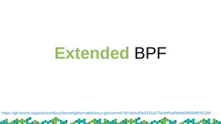 Extended BPF
https://git.kernel.org/pub/scm/linux/kernel/git/torvalds/linux.git/commit/?id=bd4cf0ed331a275e9bf5a49e6d0fd55dffc551b8
 