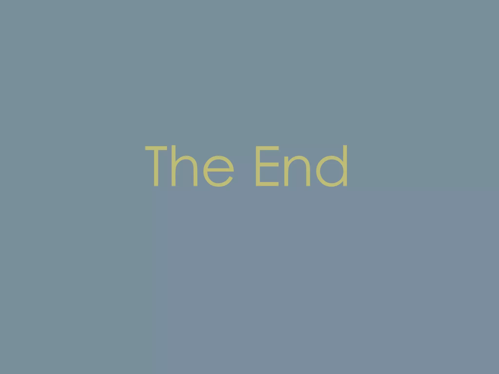 The End 