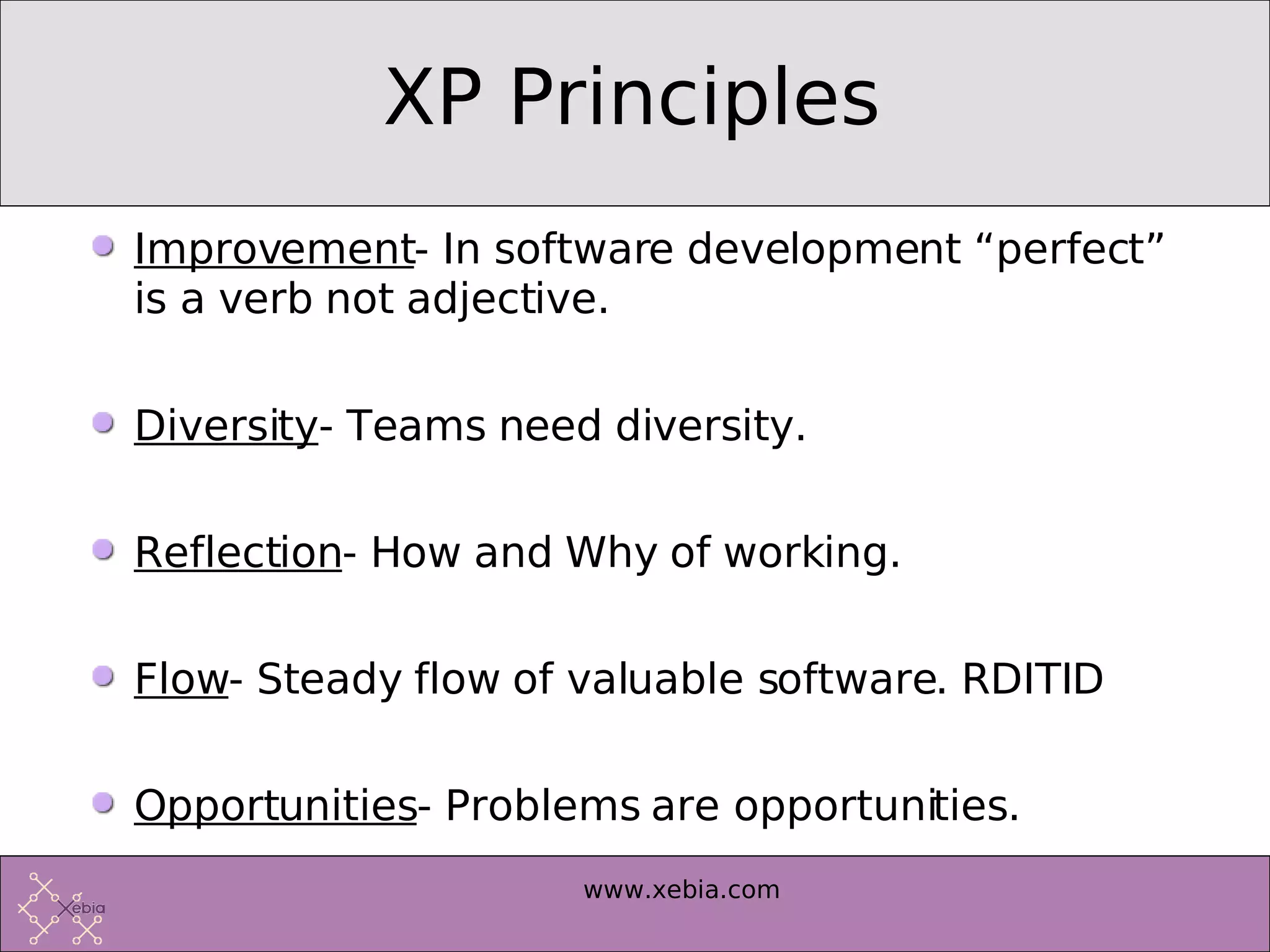 Introduction to Extreme Programming
