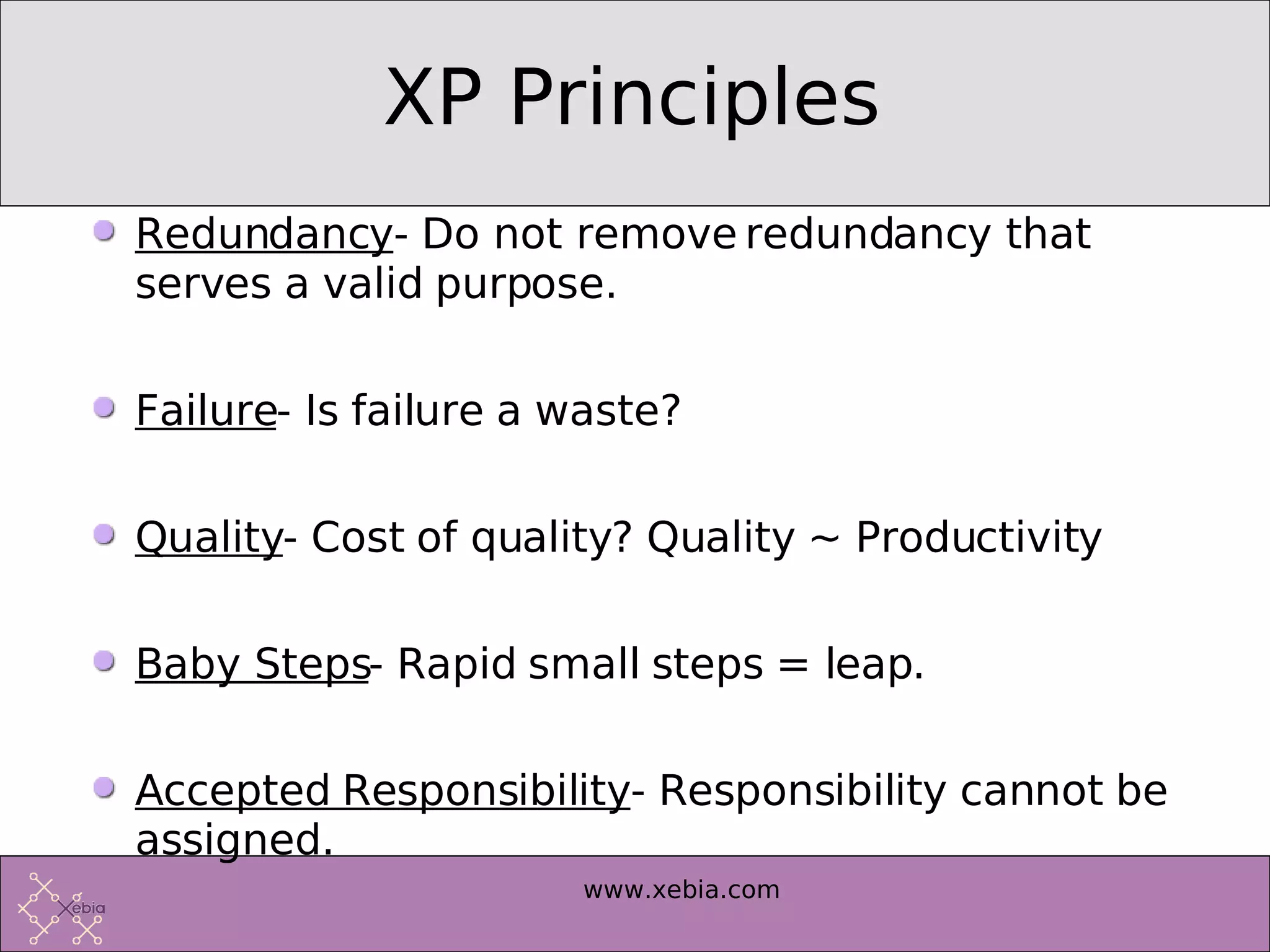 Introduction to Extreme Programming