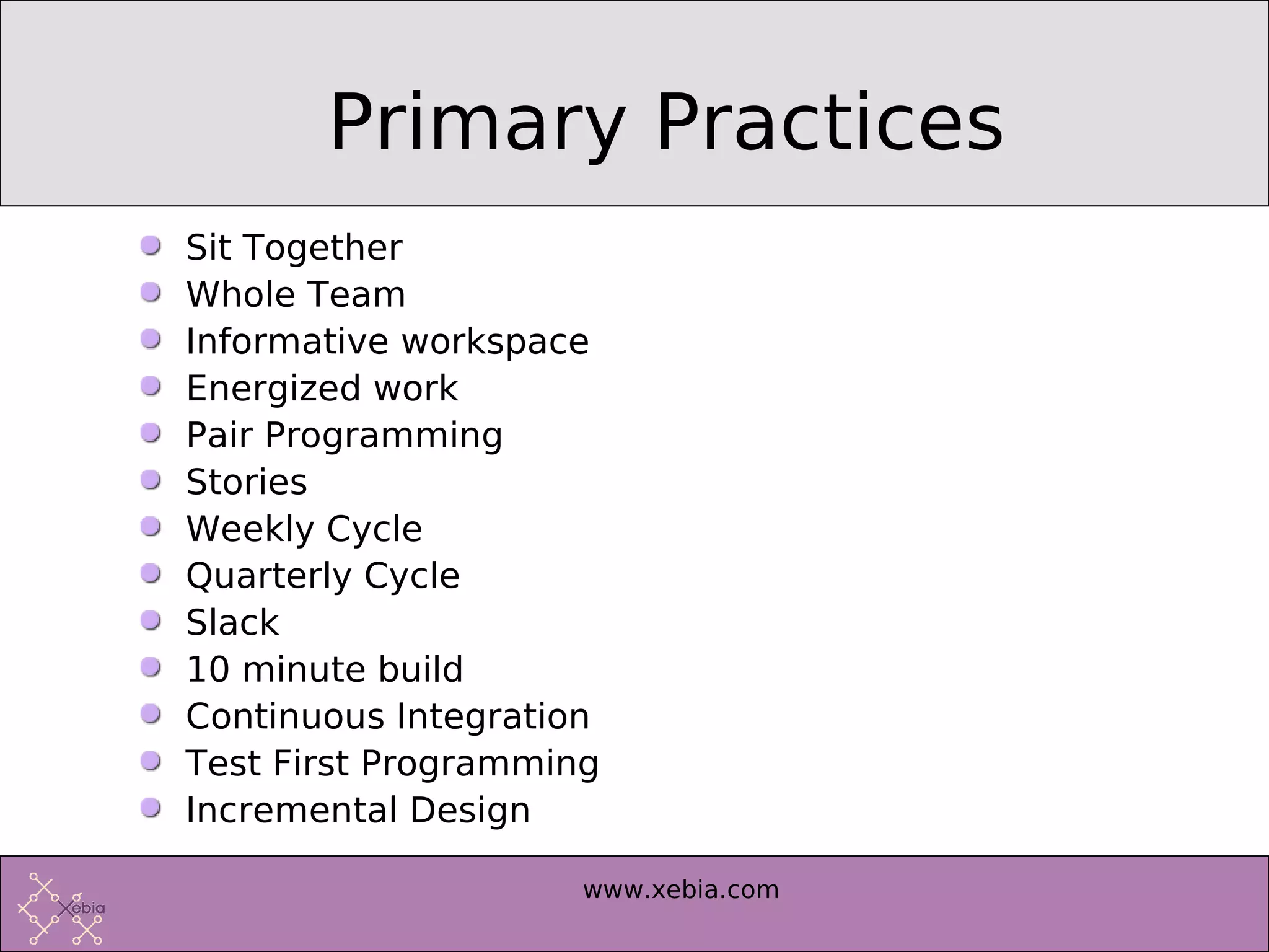 Introduction to Extreme Programming