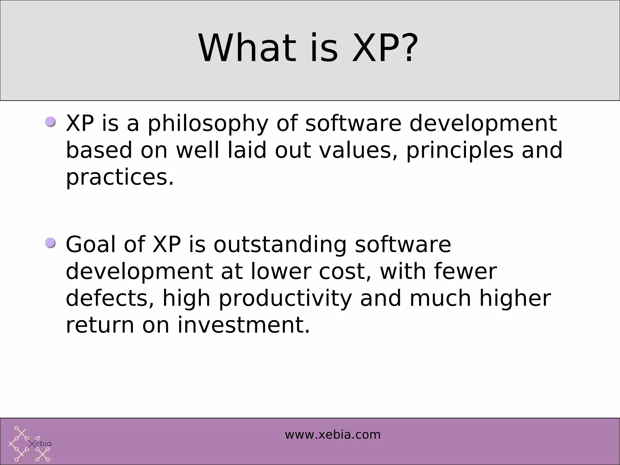 Introduction to Extreme Programming