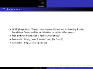 Introduction to Free Software