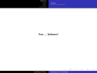 Introduction to Free Software