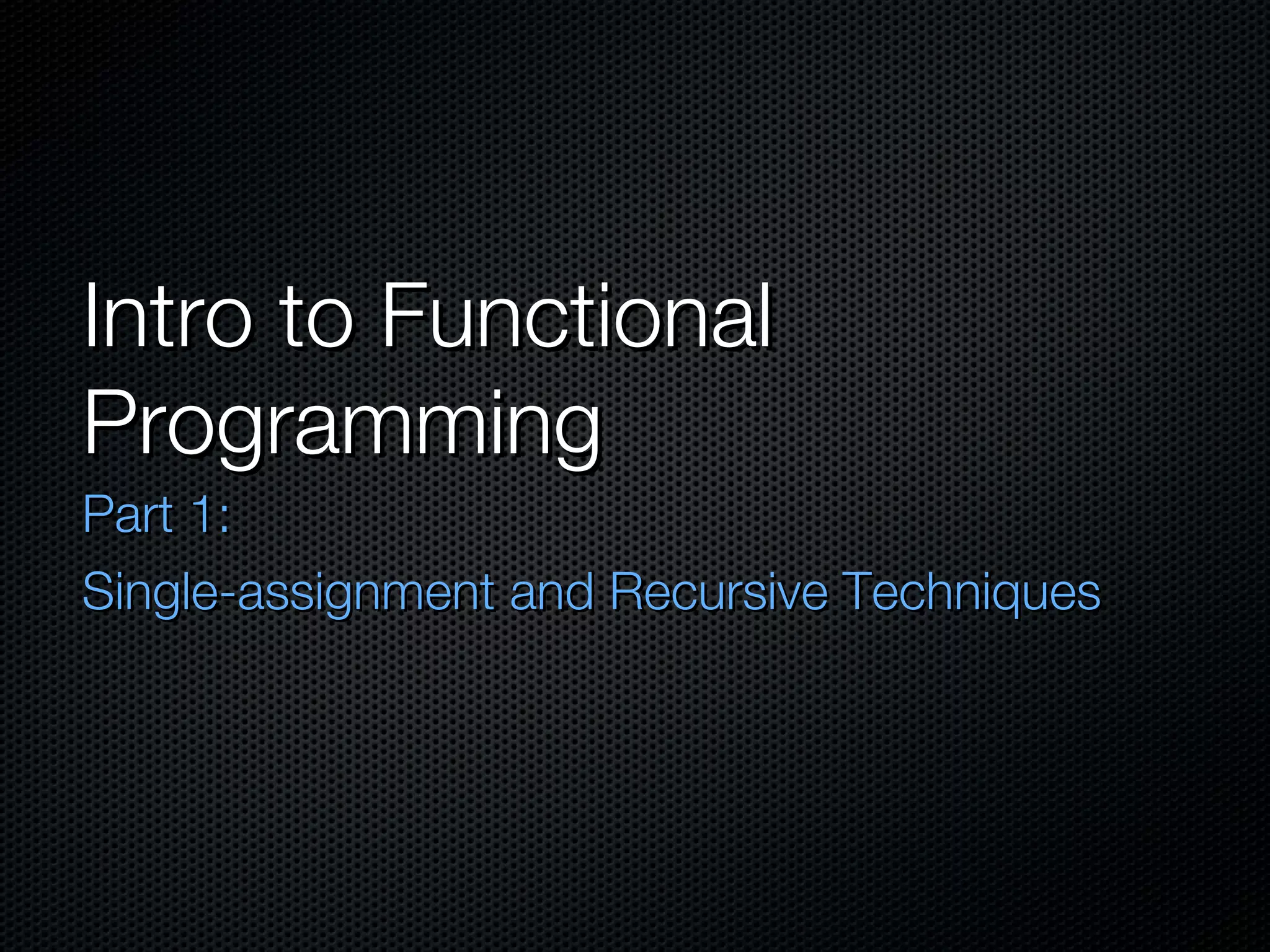 Introduction To Functional Programming | PPT