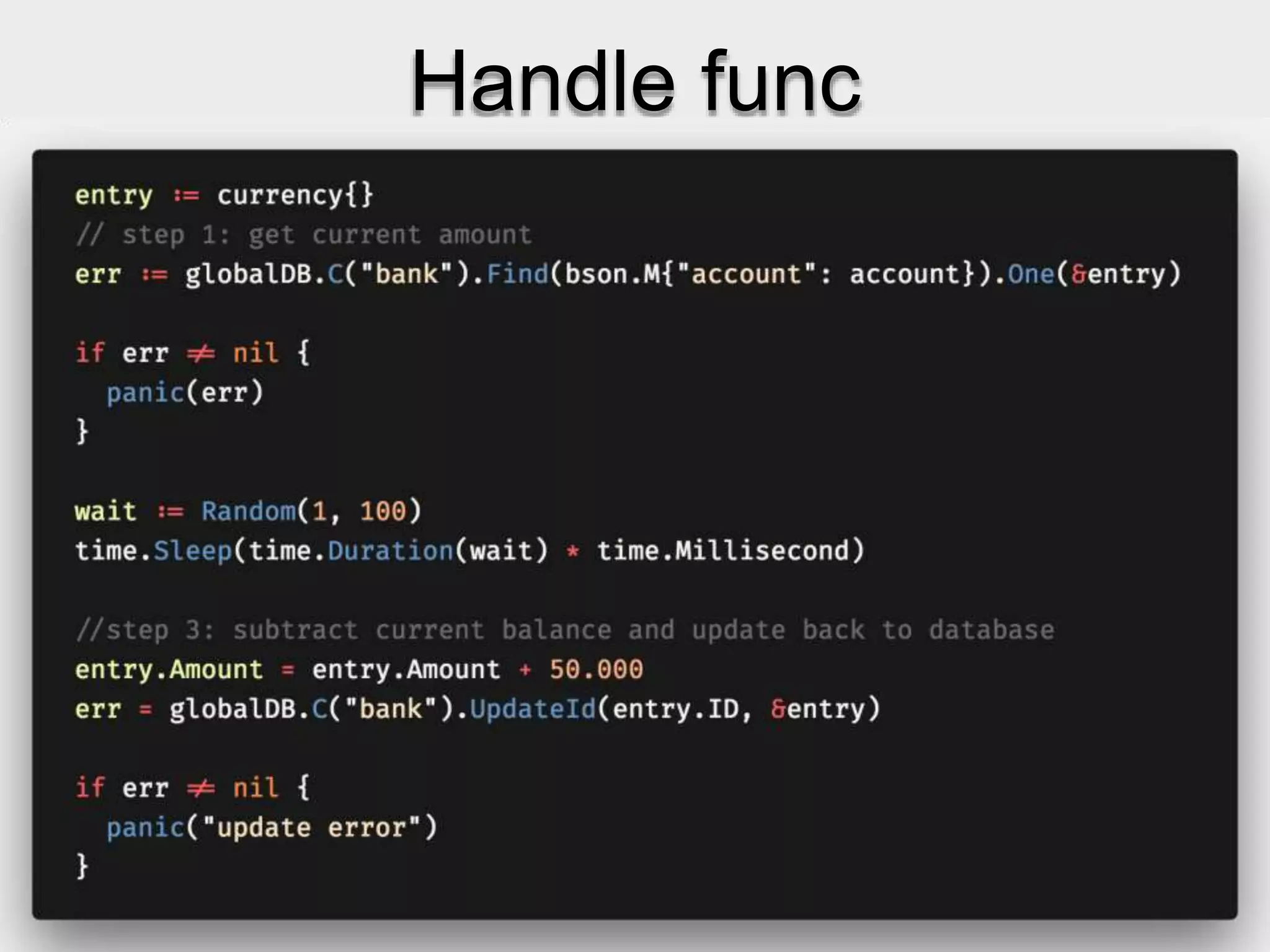 Handle func
 