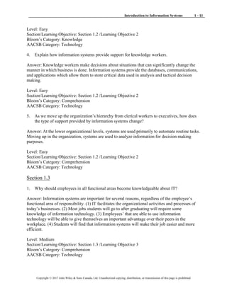 Introduction to Information Systems Canadian 4th Edition Rainer ...