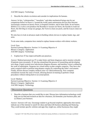 Introduction to Information Systems Canadian 4th Edition Rainer ...