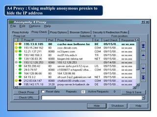 A4 Proxy : Using multiple anonymous proxies to hide the IP address 