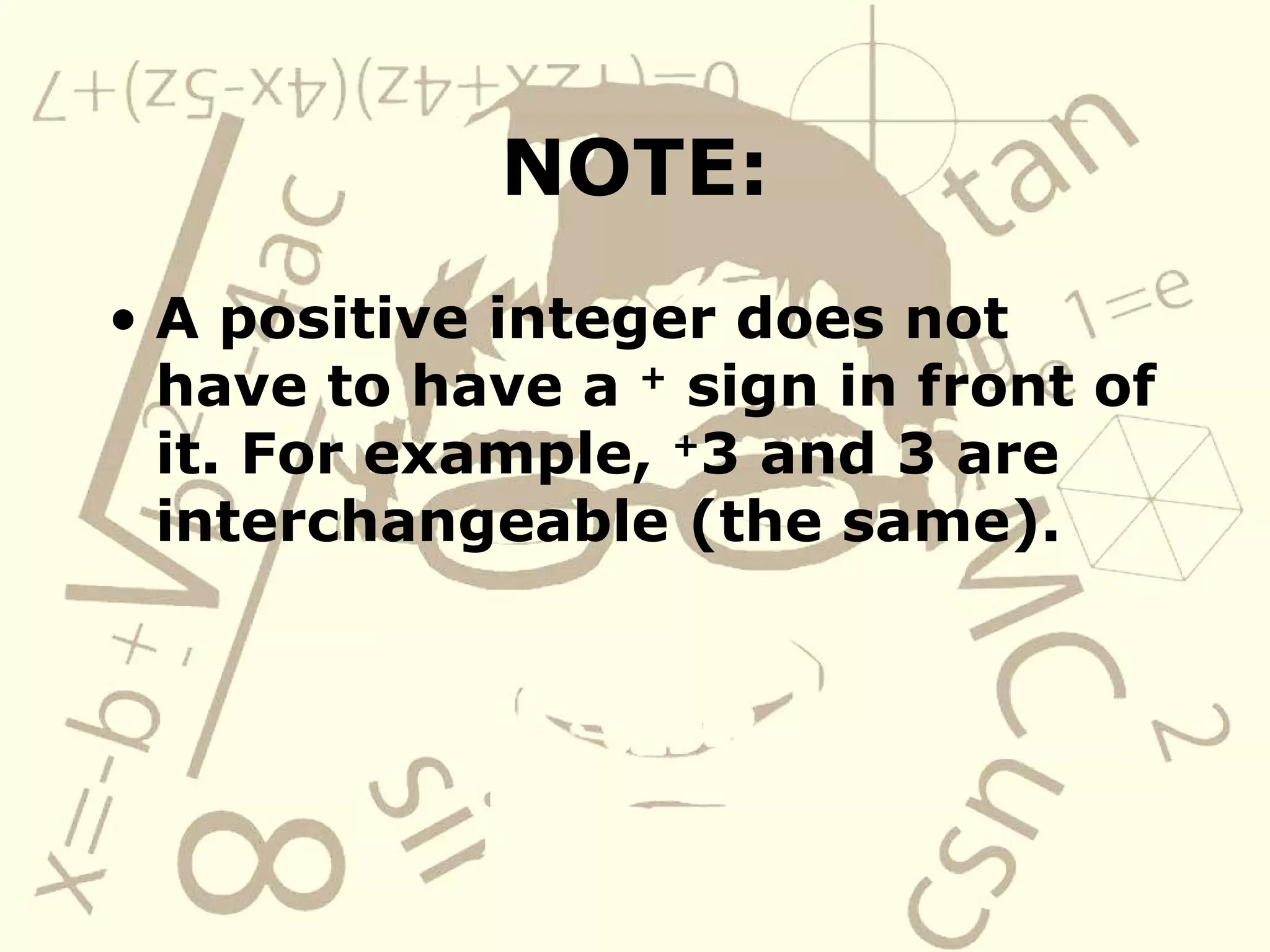 Introduction To Integers | PPT