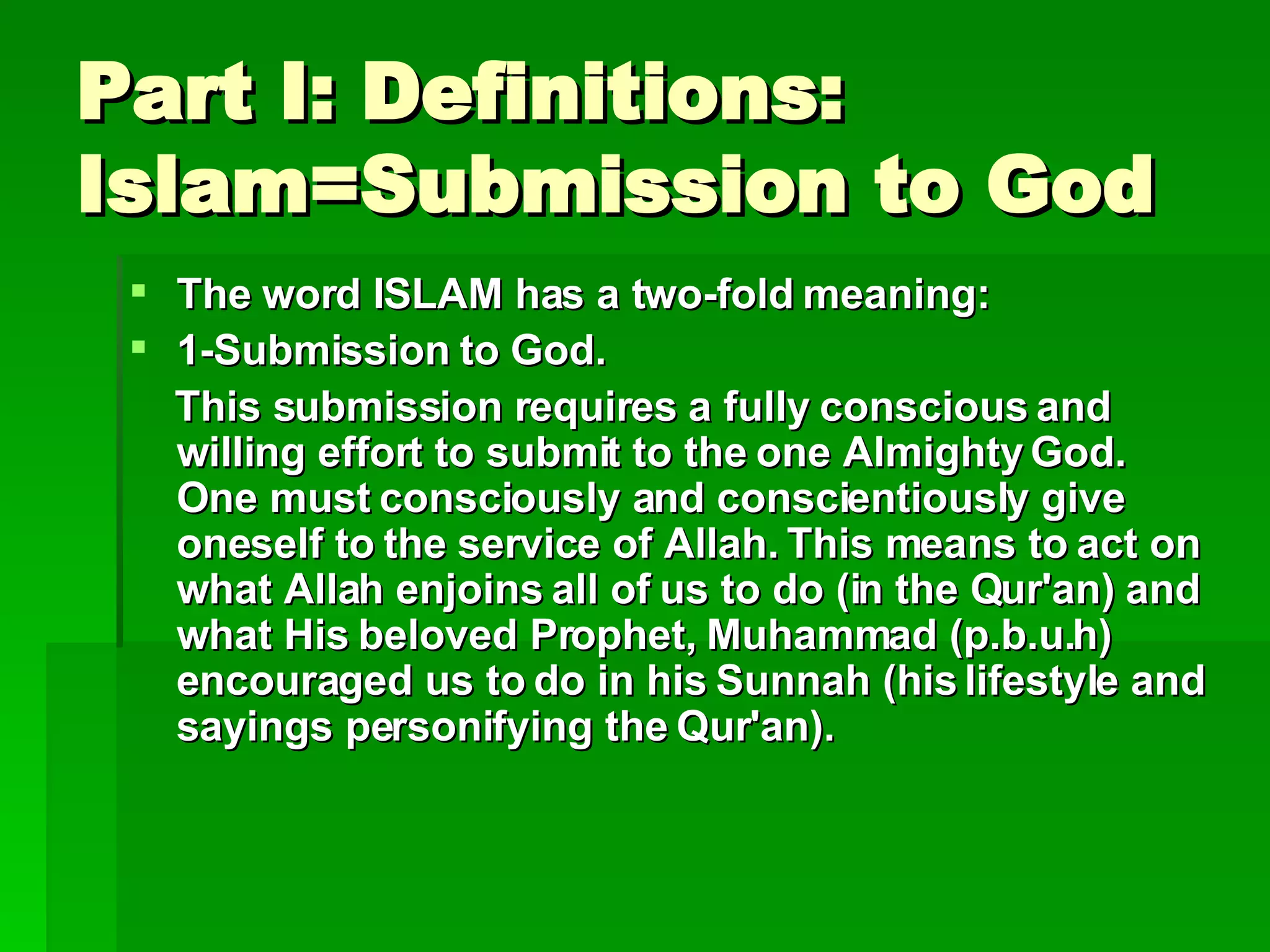 islam means submit to god