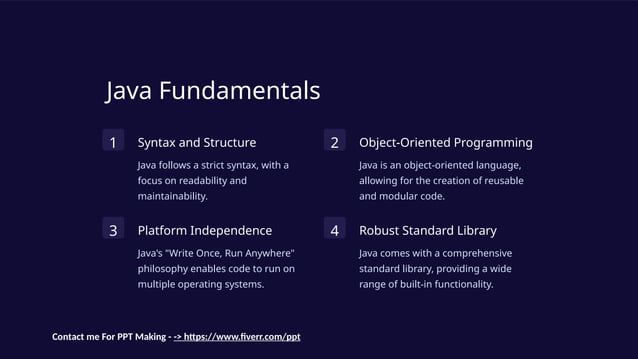 Introduction to Java Presentation , educational | PPT