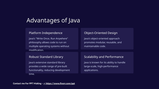Introduction to Java Presentation , educational | PPT