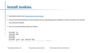 Jenkins Introduction Introduction to jenkins | PDF