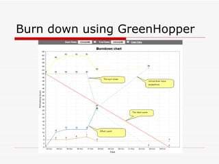 Burn down using GreenHopper 