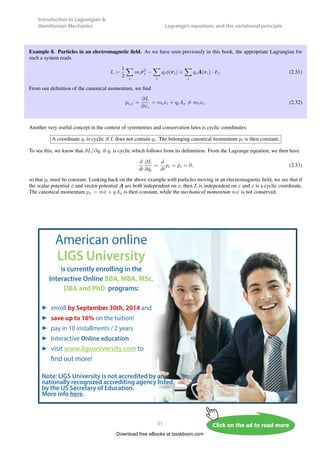 Introduction to-lagrangian-hamiltonian-mechanics 2 | PDF