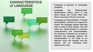 INTRODUCTION TO LINGUISTICS- COURSE PRESENTATION | PPTX