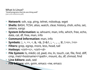 Comprehensive Introduction to Linux Command Line and System Basics | PPTX