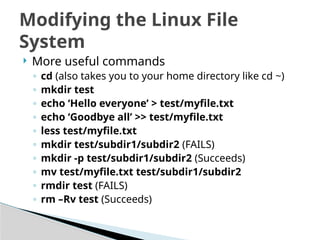 Comprehensive Introduction to Linux Command Line and System Basics | PPTX