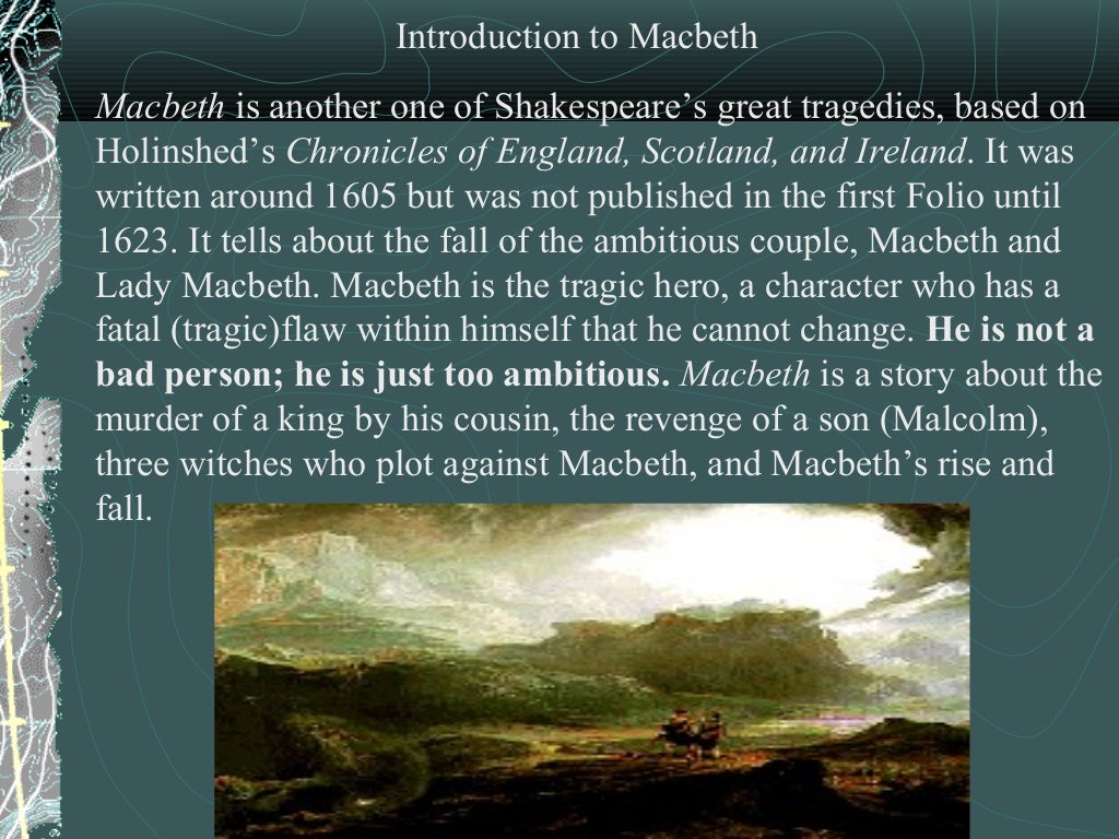 Introduction tomacbeth history ppt