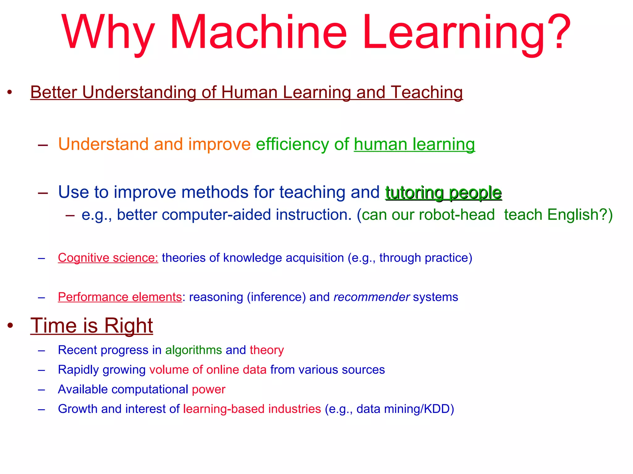 Introduction to Machine Learning. | PPT