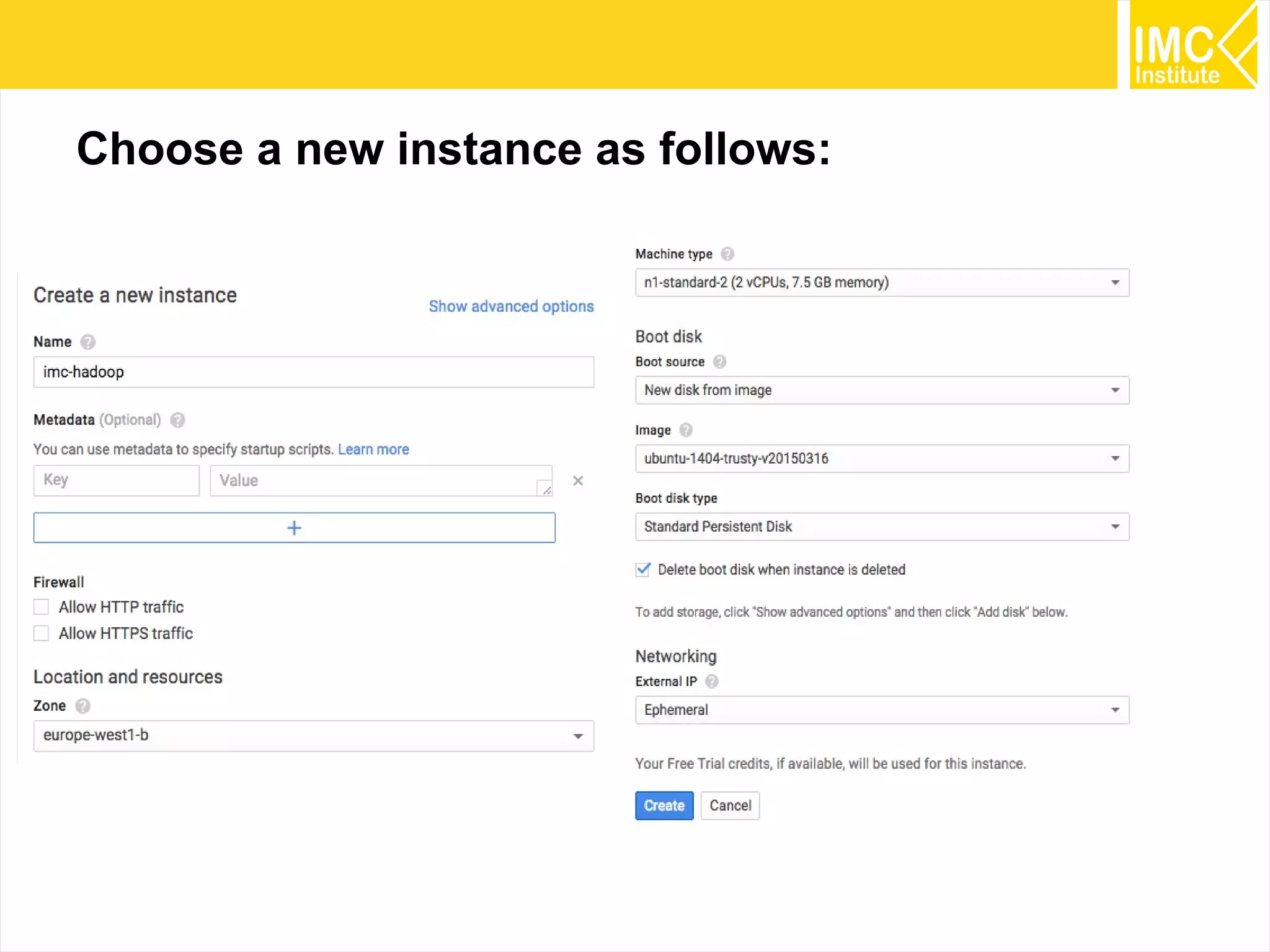 17
Choose a new instance as follows:
 