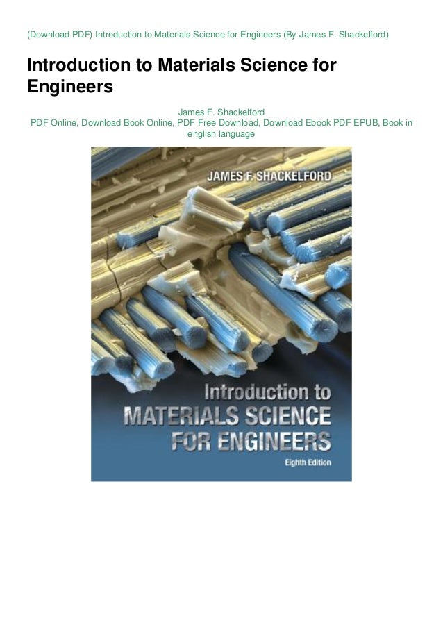 Introduction To Materials Science For Engineers James F Shackelfo