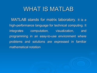How to work on Matlab....... | PPT