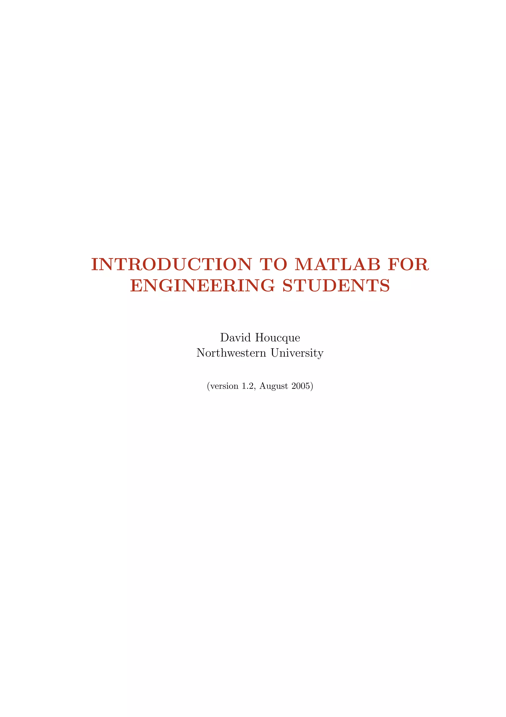 Introduction to-matlab | PDF