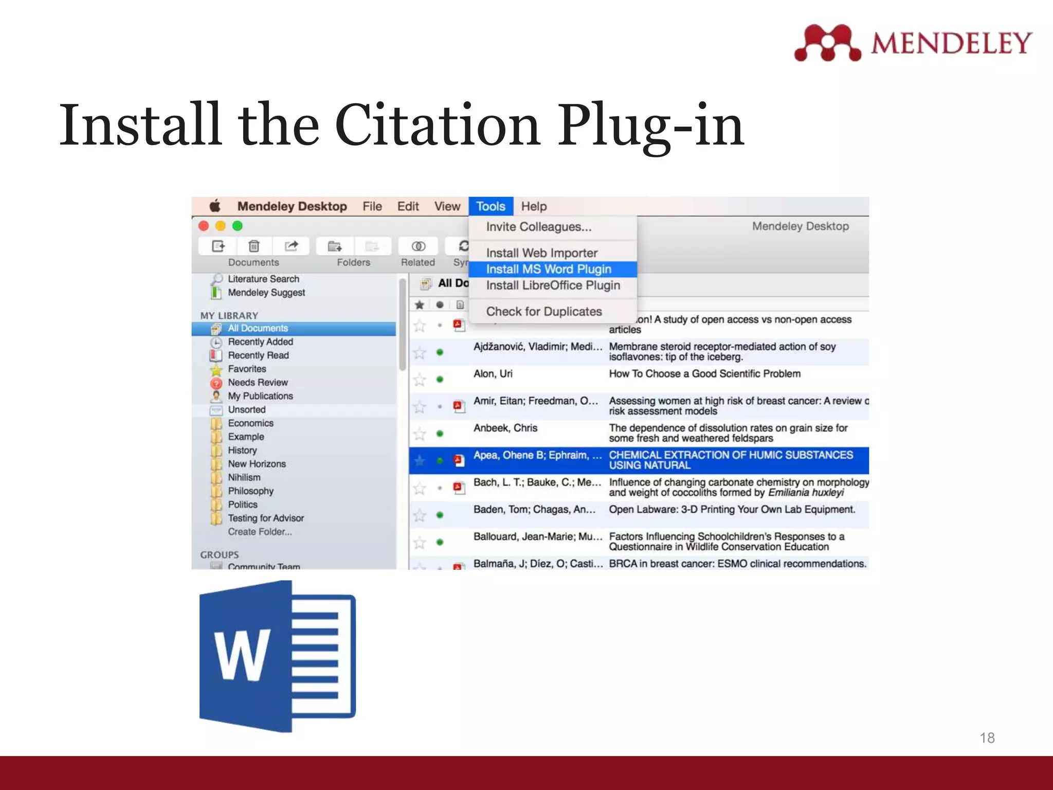 Install the Citation Plug-in
18
 