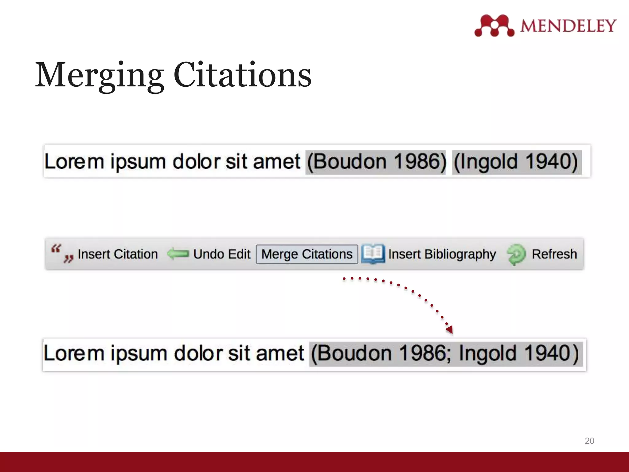 Merging Citations
20
 