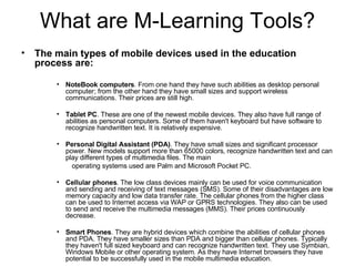 Mlearning Meaning Introduction To M-Learning | PPT