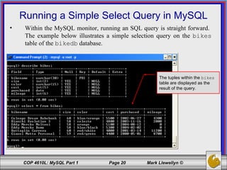 Introduction to MySQL - Part 1 | PPT | Databases | Computer Software ...