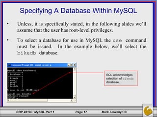 Introduction to MySQL - Part 1 | PPT