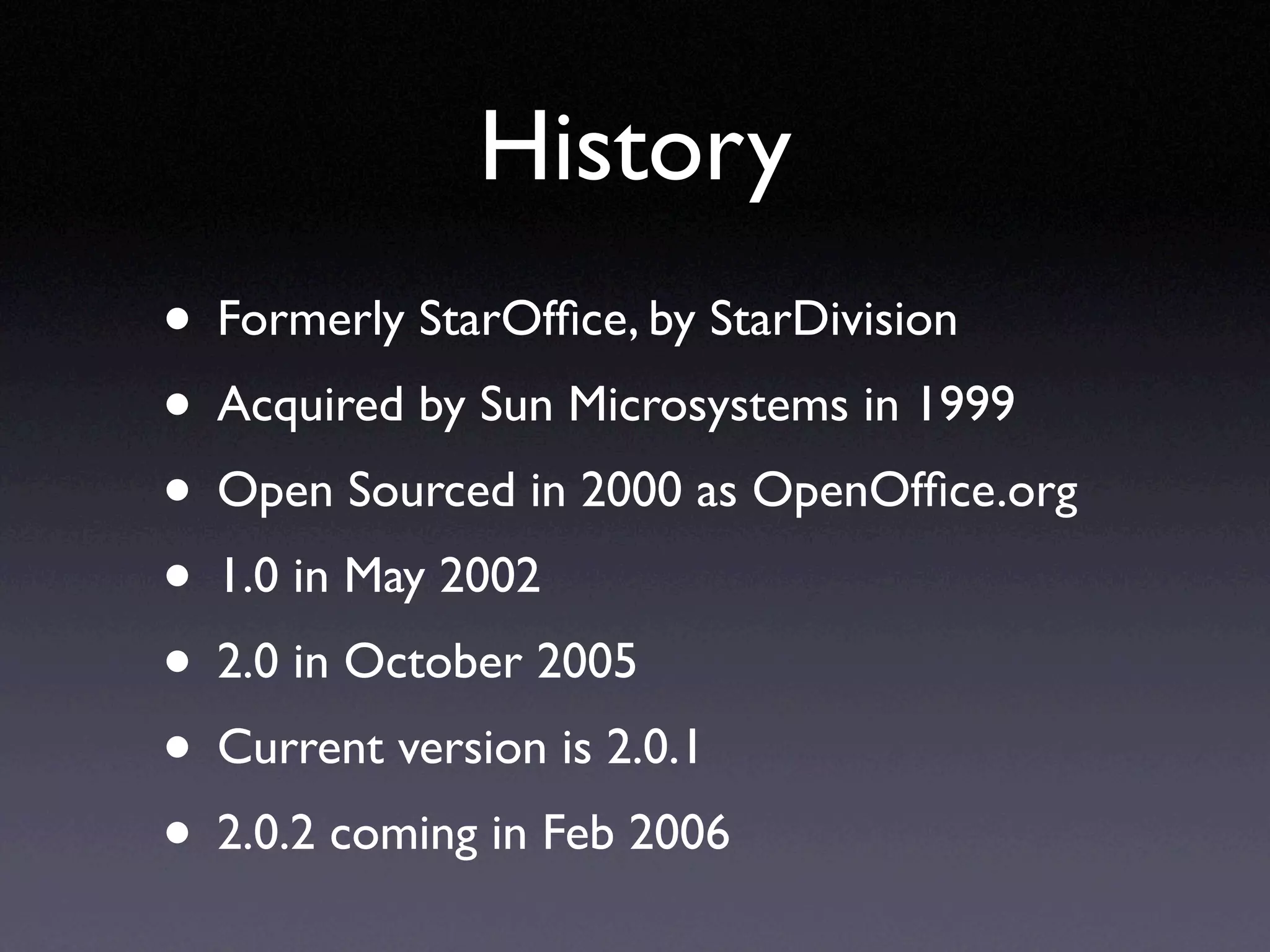Introduction to OpenOffice.org 2.0
