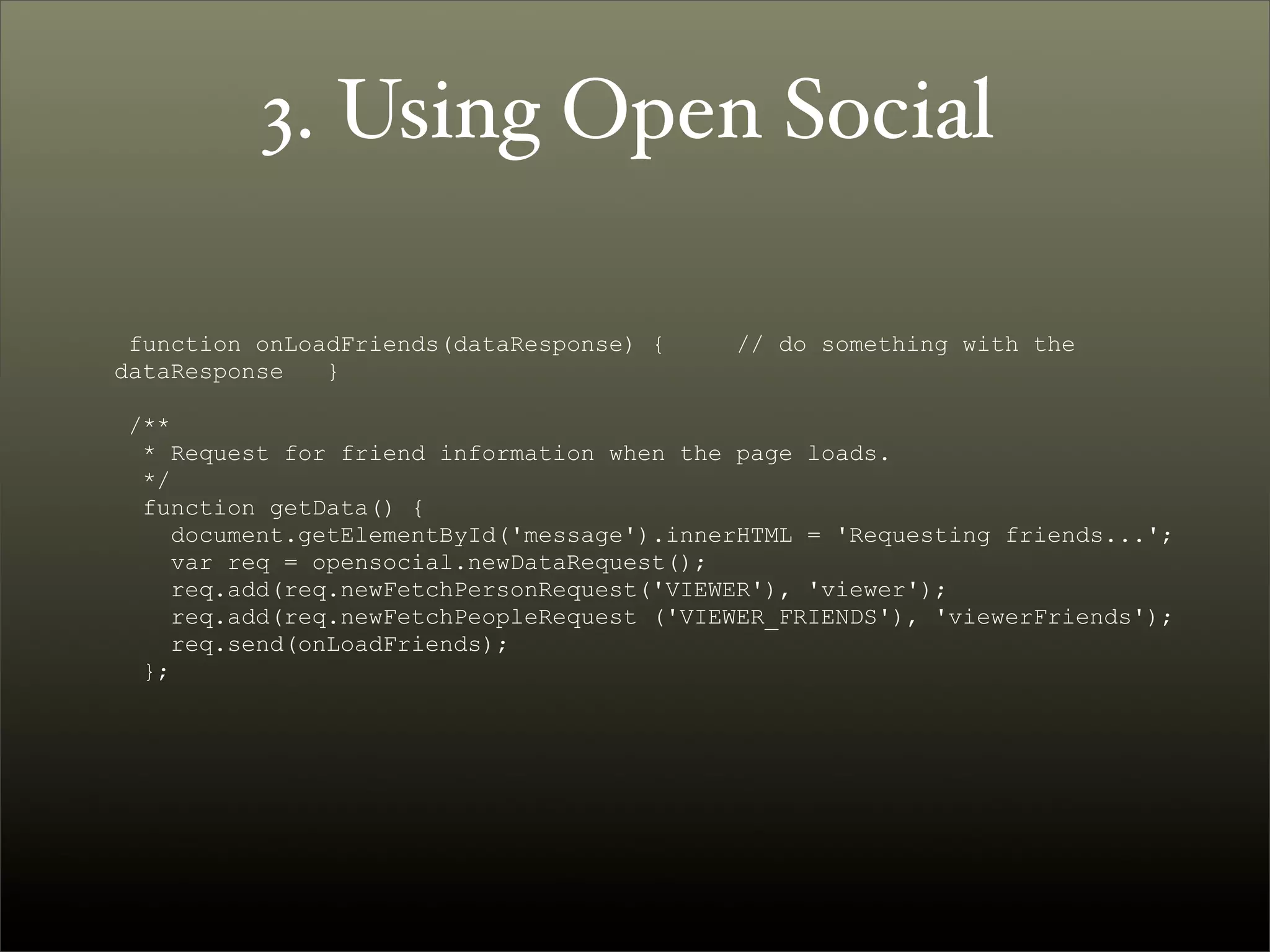 Introduction to OpenSocial